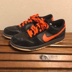 Black and orange Nike Dunk Low